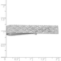 Sterling Silver Rhodium-plated Tie Bar - 2