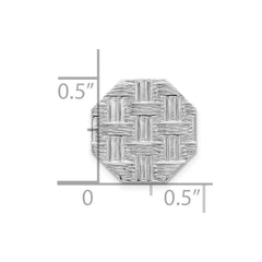 Sterling Silver Rhodium-plated Tie Tac - 5