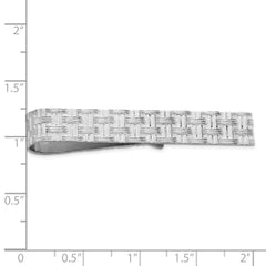 Sterling Silver Rhodium-plated Tie Bar - 8