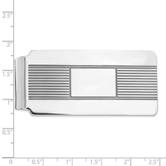 Sterling Silver Rhodium-plated Money Clip - 12