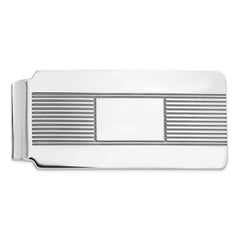 Sterling Silver Rhodium-plated Money Clip - 12