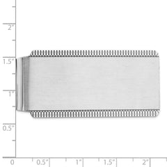 Sterling Silver Satin Rhodium-plated Front Money Clip