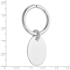 Sterling Silver Rhodium Plated Key Chain - 2