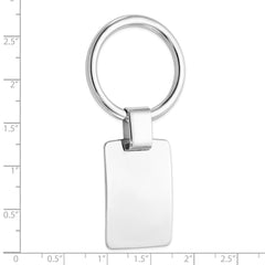Sterling Silver Rhodium Plated Key Chain - 3
