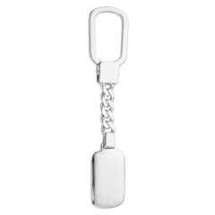 Sterling Silver Rhodium Plated Key Chain - 6