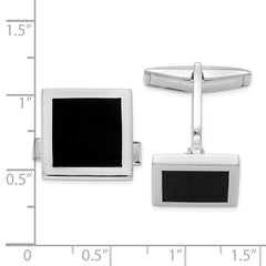 Sterling Silver Onyx Cuff Links - 2