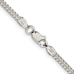 Sterling Silver 2mm D/C Square Franco Chain - 7