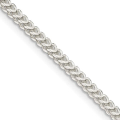 Sterling Silver 2mm D/C Square Franco Chain - 7
