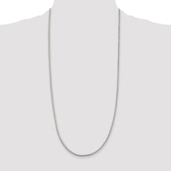 Sterling Silver Rhodium-plated 2.55mm D/C Square Franco Chain - 3