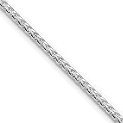 Sterling Silver Rhodium-plated 2.55mm D/C Square Franco Chain - 2