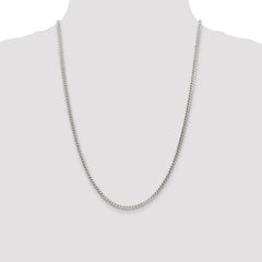 Sterling Silver 3.1mm D/C Square Franco Chain - 3
