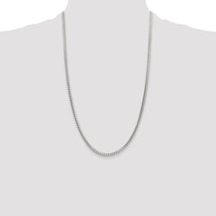 Sterling Silver 3.1mm D/C Square Franco Chain - 4