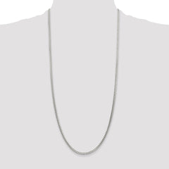 Sterling Silver 3.1mm D/C Square Franco Chain - 5
