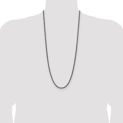 Sterling Silver Antiqued 3.1mm D/C Square Franco Chain - 6