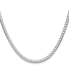 Sterling Silver 4.0mm D/C Square Franco Chain - 8
