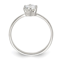 Sterling Silver CZ Ring - 18
