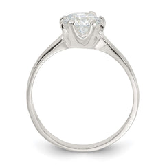 Sterling Silver CZ Ring - 19