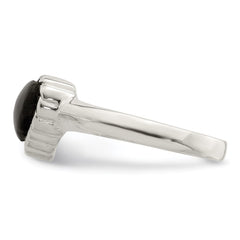 Sterling Silver Onyx Heart Ring - 2