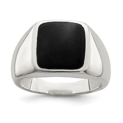 Sterling Silver Synthetic Onyx Ring - 2