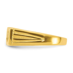Sterling Silver Gold-tone Polished DAD Ring - 2