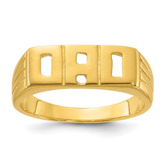 Sterling Silver Gold-tone Polished DAD Ring - 2