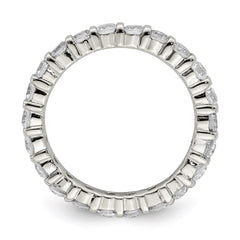 Sterling Silver Rhodium-plated CZ Band - 3