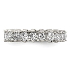 Sterling Silver Rhodium-plated CZ Eternity Band - 4