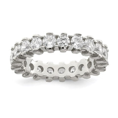 Sterling Silver Rhodium-plated CZ Eternity Band - 4