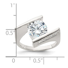 Sterling Silver CZ Ring - 8