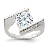 Sterling Silver CZ Ring - 8