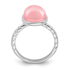 Sterling Silver Rose Quartz Ring - 3