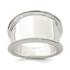 Sterling Silver 15mm Tapered Ring - 3