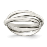 Sterling Silver Triple Intertwining Ring - 3