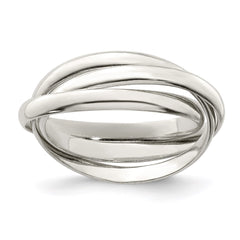 Sterling Silver Triple Intertwining Ring - 3