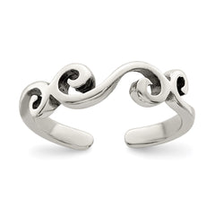 Sterling Silver Antiqued Toe Ring - 2