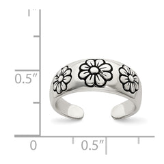 Sterling Silver Antiqued Toe Ring - 3
