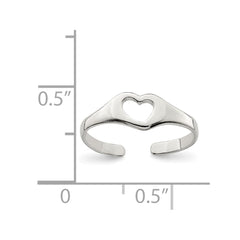 Sterling Silver Heart Toe Ring - 2