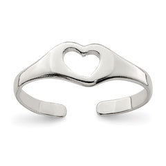 Sterling Silver Heart Toe Ring - 2