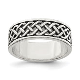 Sterling Silver Weave Design Ring - 3