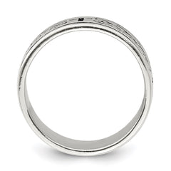 Sterling Silver Cross & Weave Design Ring - 2