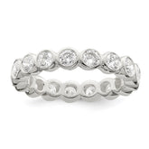 Sterling Silver CZ Band - 3
