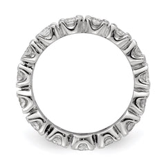 Sterling Silver Rhodium-plated CZ Eternity Ring - 2