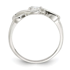 Sterling Silver CZ Ring - 10