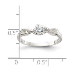 Sterling Silver CZ Ring - 13