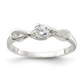 Sterling Silver CZ Ring - 40