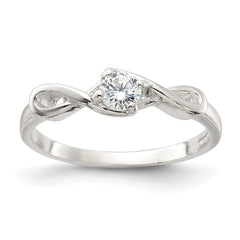 Sterling Silver CZ Ring - 10