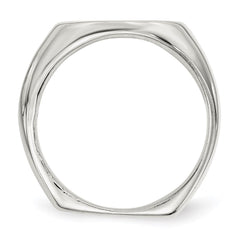 Sterling Silver 18x14mm Open Back Signet Ring - 3