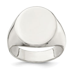 Sterling Silver 19x16mm Closed Back Signet Ring - 2