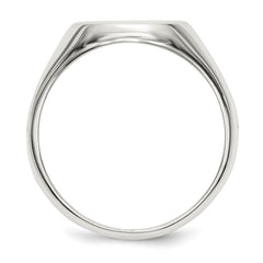 Sterling Silver 15x12mm Closed Back Signet Ring - 2