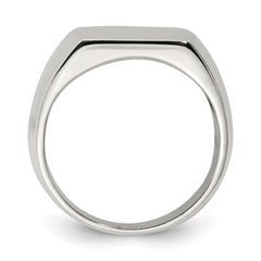 Sterling Silver 12x15mm Open Back Signet Ring - 3
